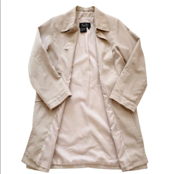 Terry Lewis Rain Coat Classic Luxuries Taupe Rain Lightweight Jacket Small - Picture 9 of 14